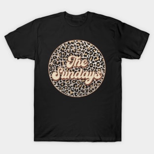 Retro Music Sundays Personalized Name Circle Birthday T-Shirt